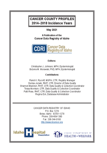Cancer County Profiles - 2014-2018